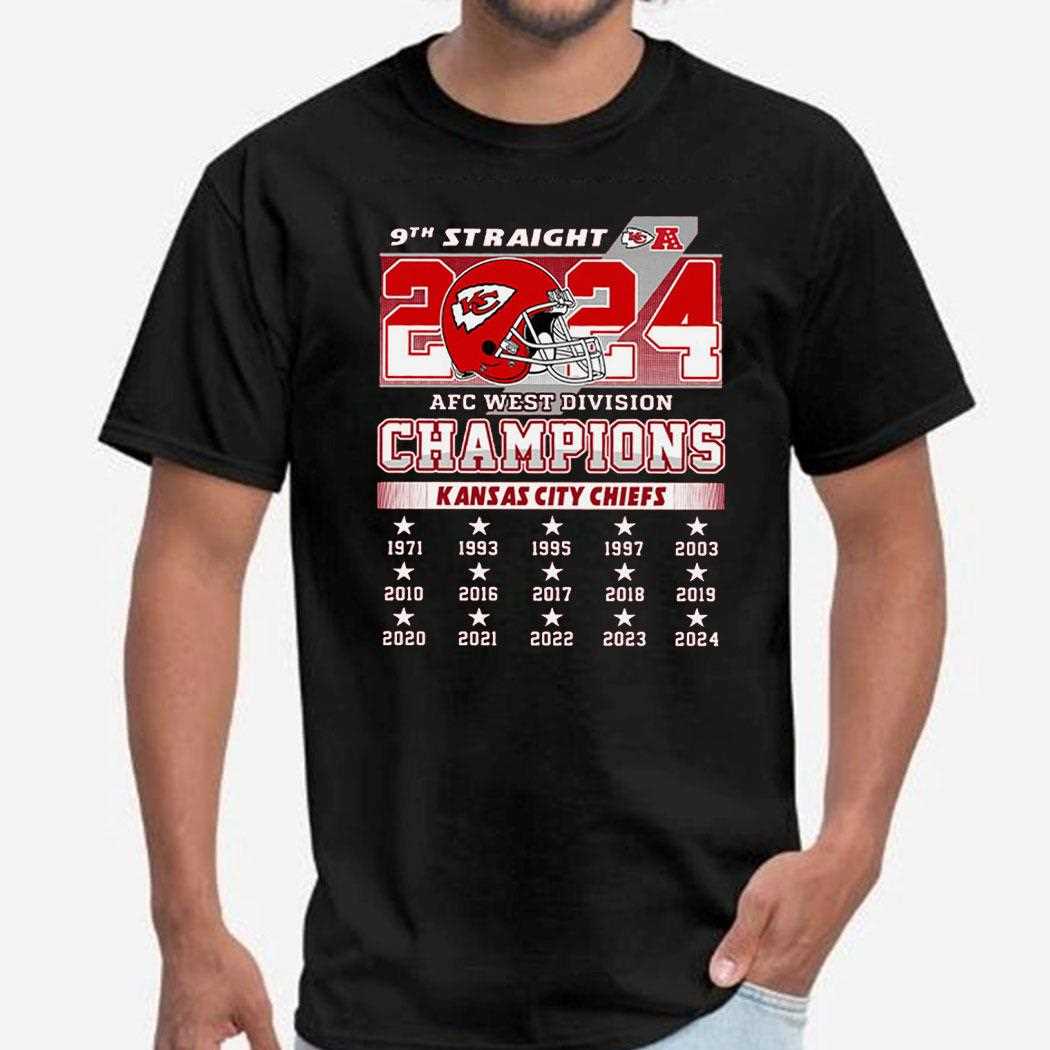 9th Straight 2024 Afc West Division Champions Chiefs Shirt