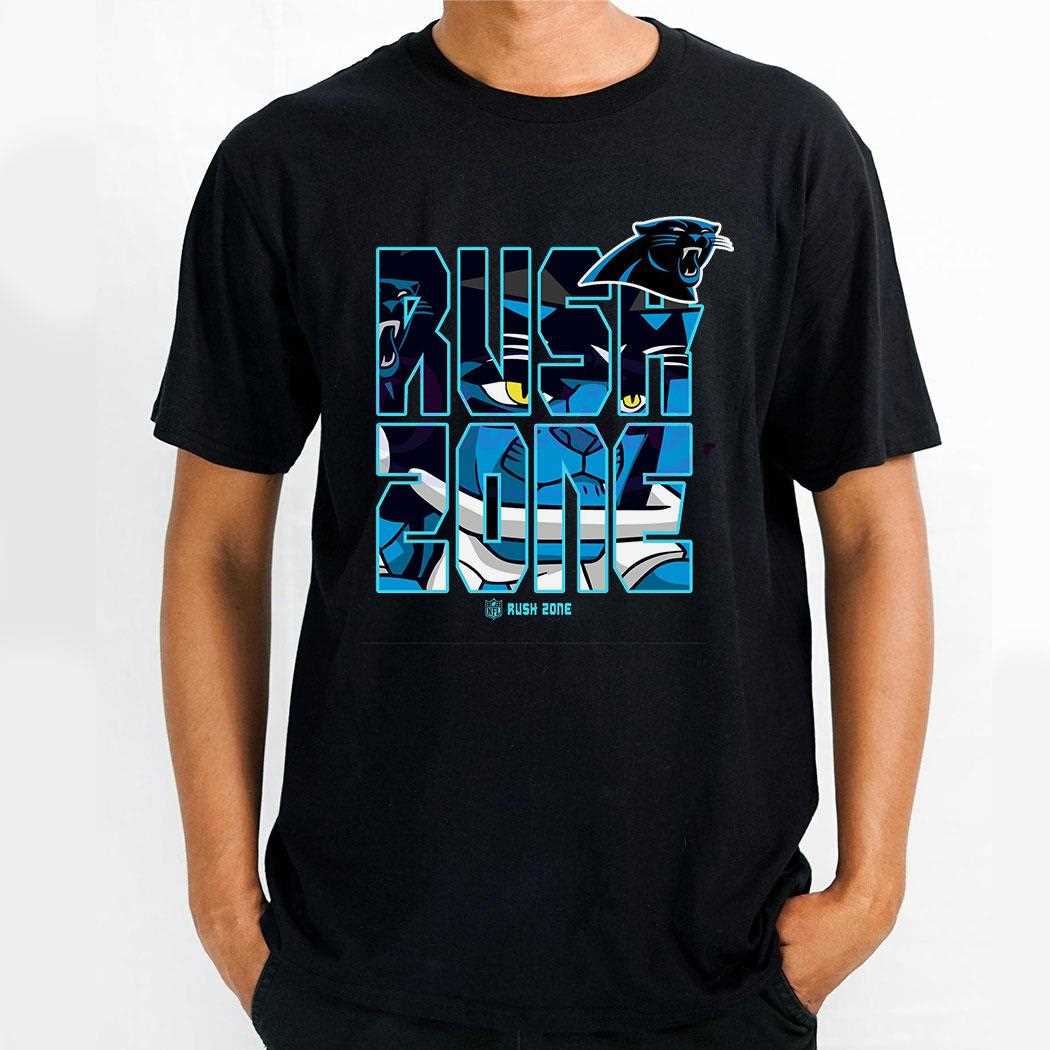 Nfl Rush Zone Cartoon Carolina Panthers Football Shirt