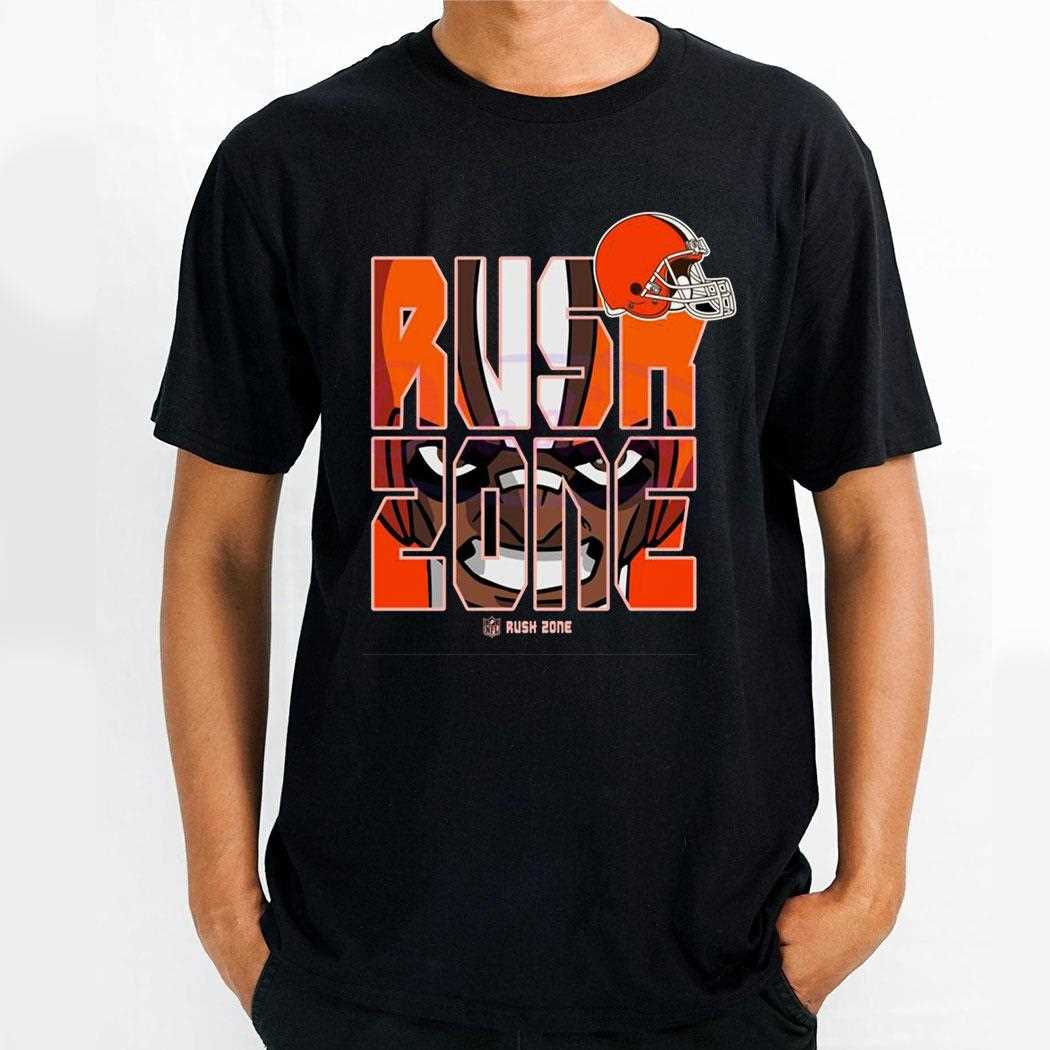 Nfl Rush Zone Cartoon Cleveland Browns Football Shirt