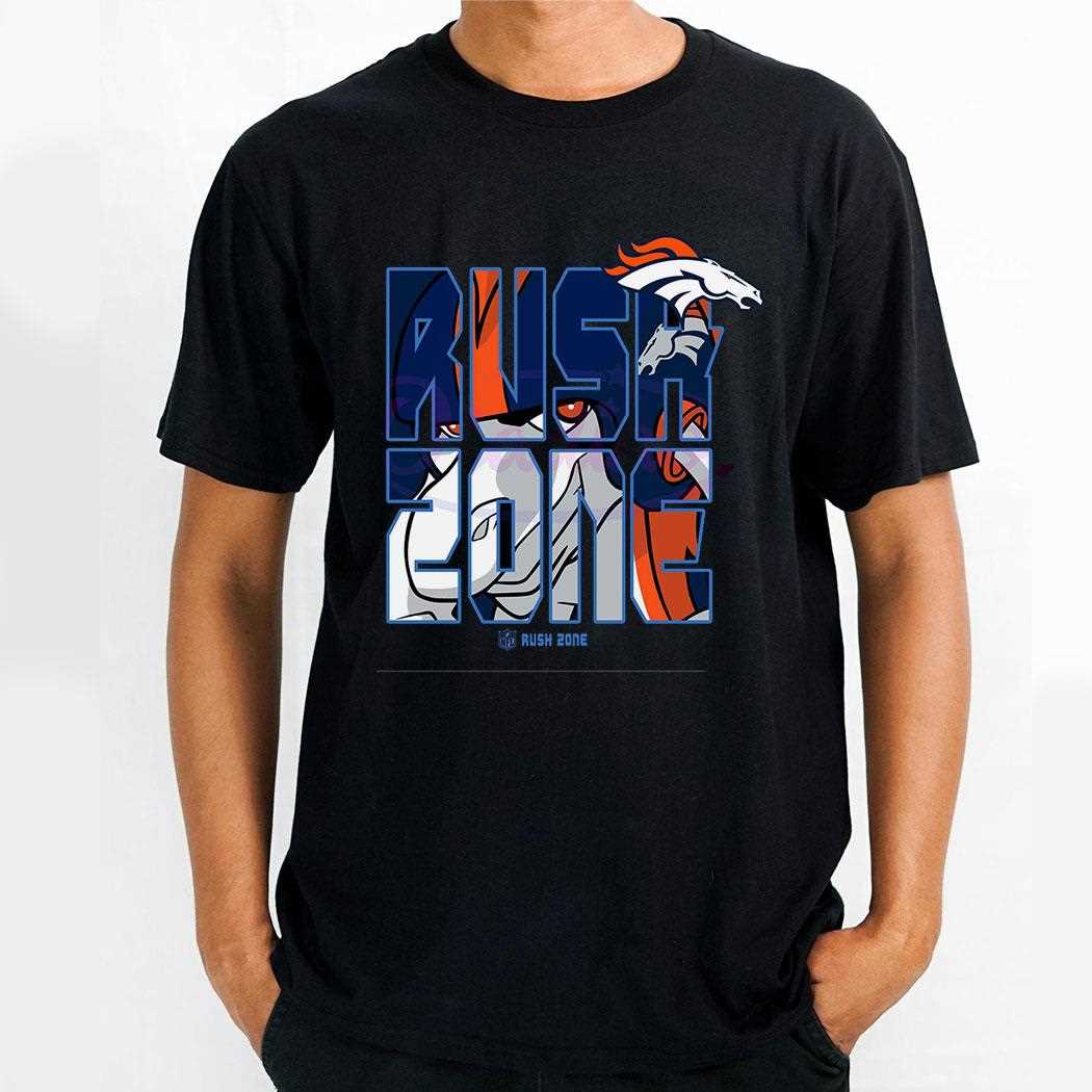 Nfl Rush Zone Cartoon Denver Broncos Football Shirt