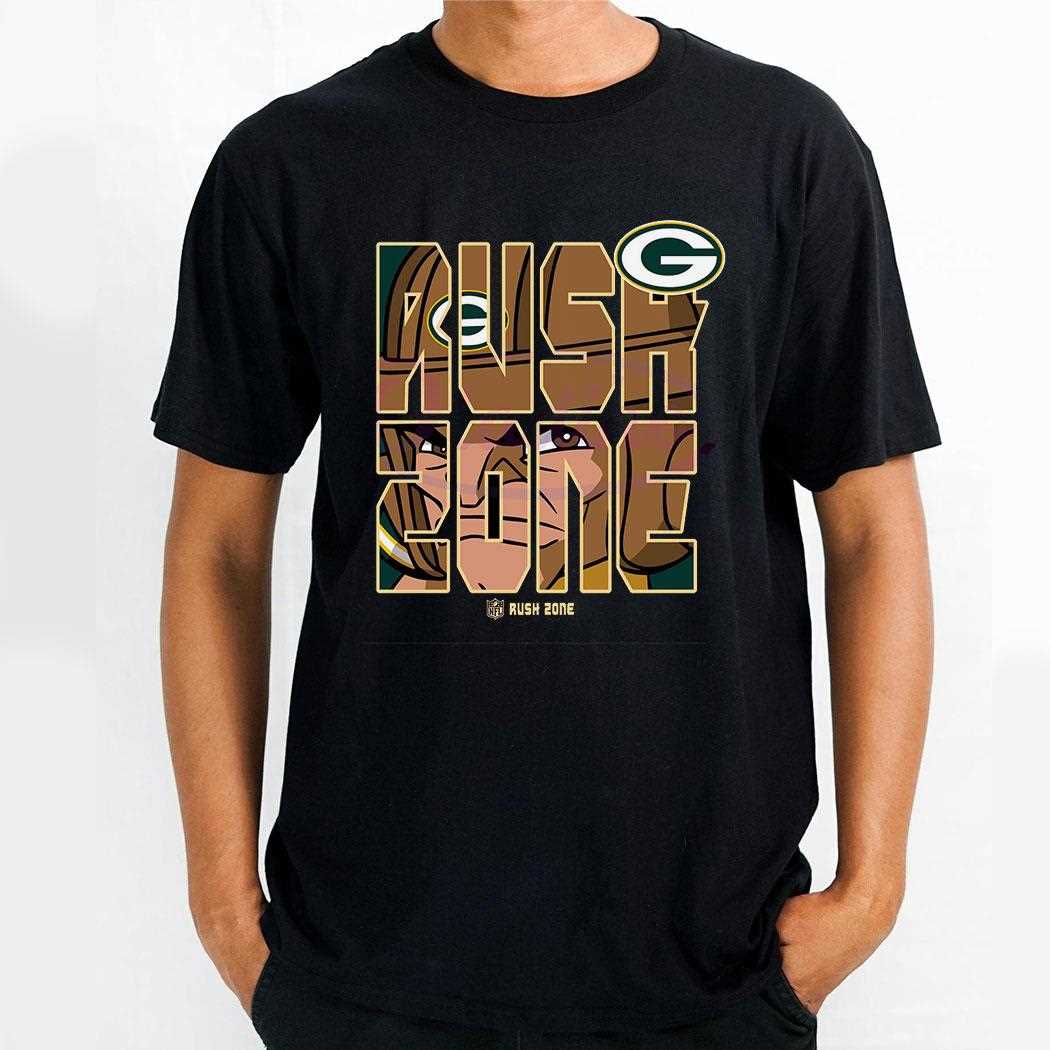 Nfl Rush Zone Cartoon Green Bay Packers Football Shirt