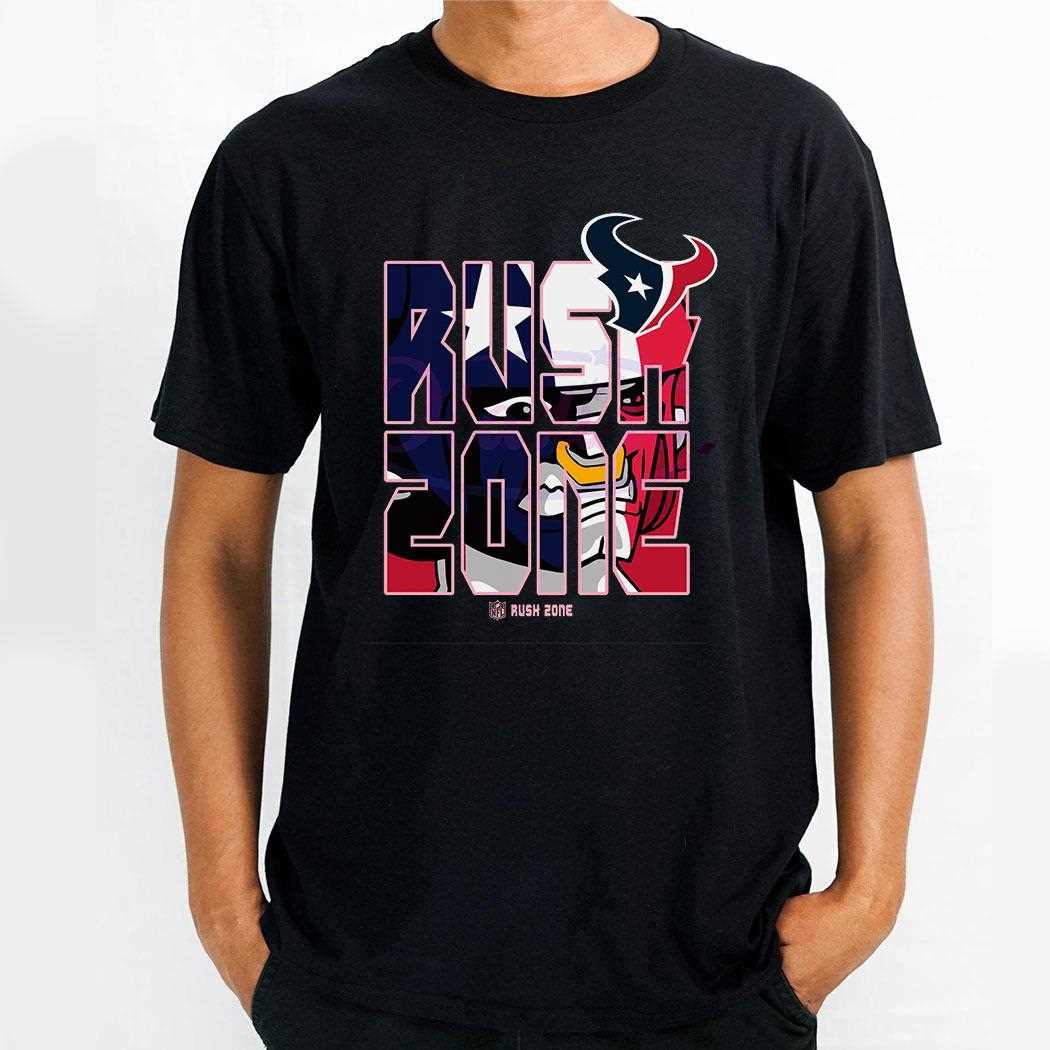 Nfl Rush Zone Cartoon Houston Texans Football Shirt