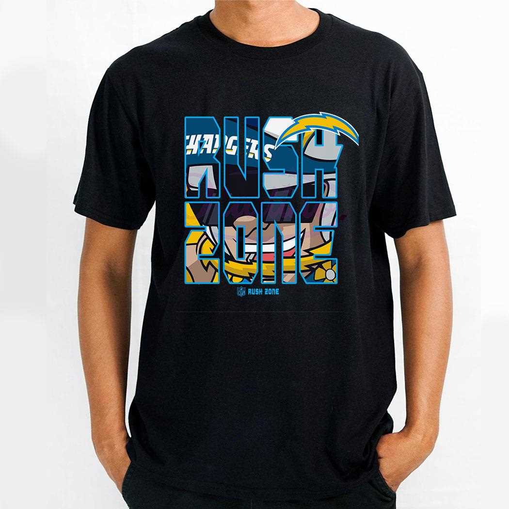 Nfl Rush Zone Cartoon Los Angeles Chargers Football Shirt