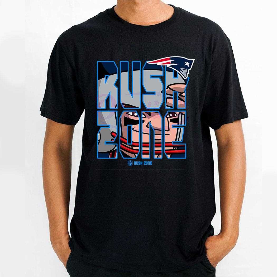 Nfl Rush Zone Cartoon New England Patriots Football Shirt