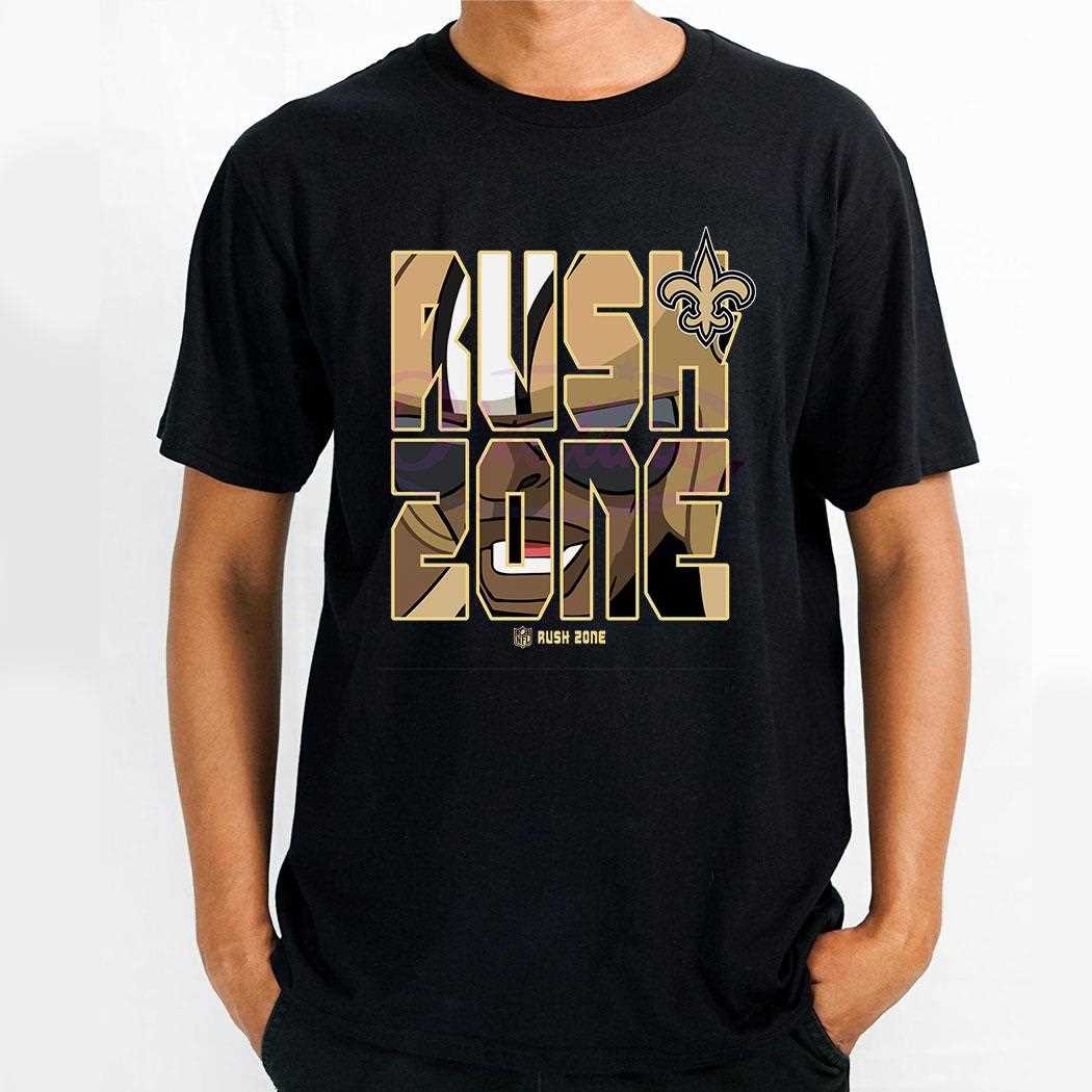 Nfl Rush Zone Cartoon New Orleans Saints Football Shirt