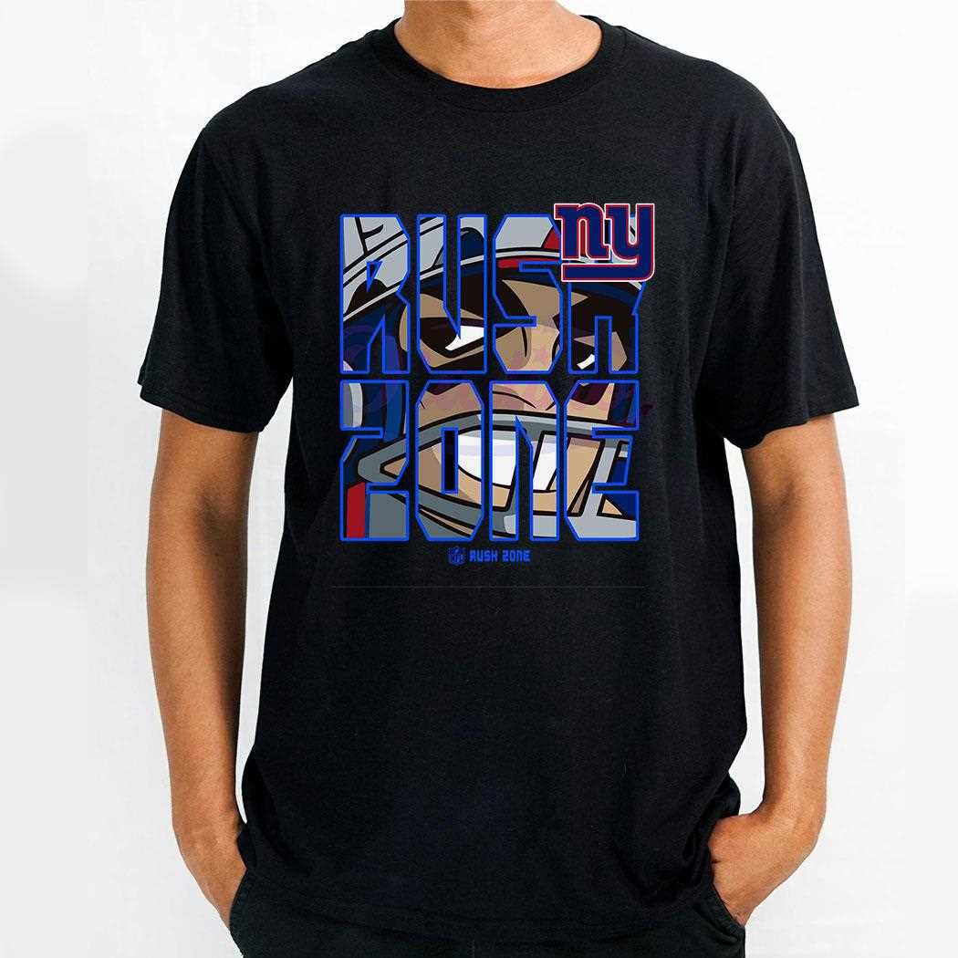 Nfl Rush Zone Cartoon New York Giants Football Shirt