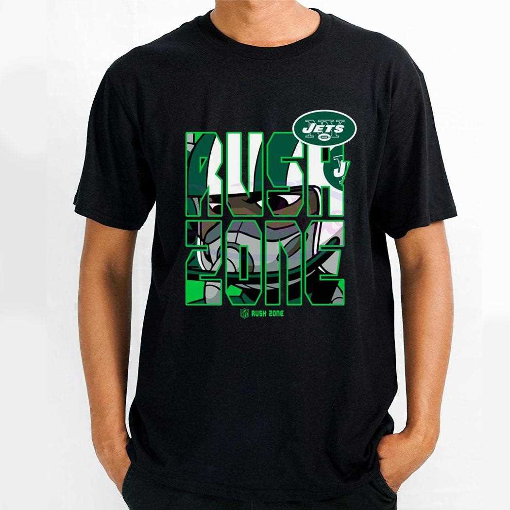 Nfl Rush Zone Cartoon New York Jets Football Shirt