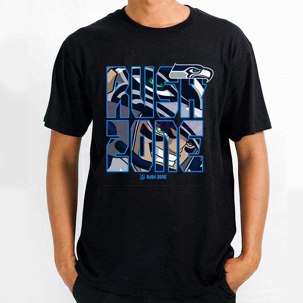 Nfl Rush Zone Cartoon Seattle Seahawks Football Shirt