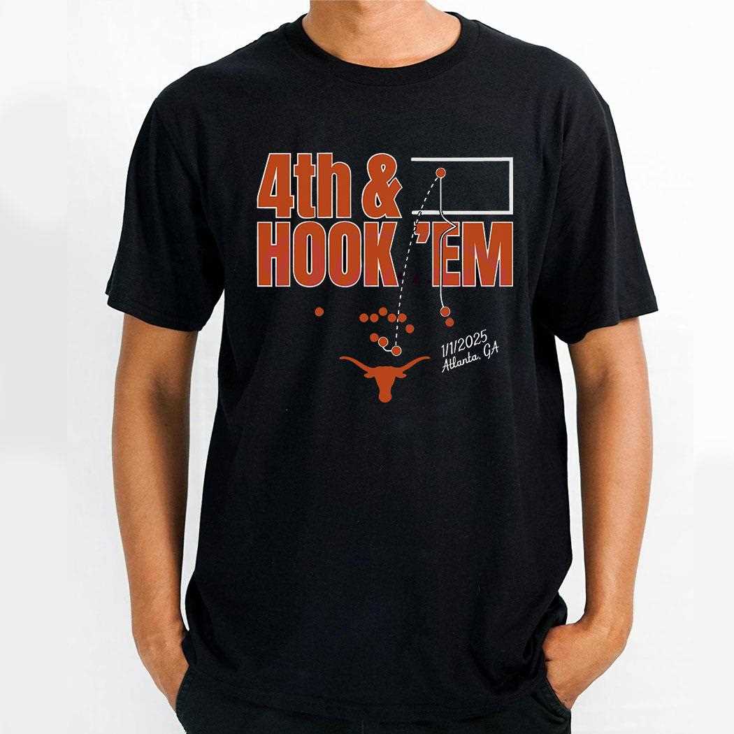 Texas Longhorns Football 4th Andhook Em Shirt