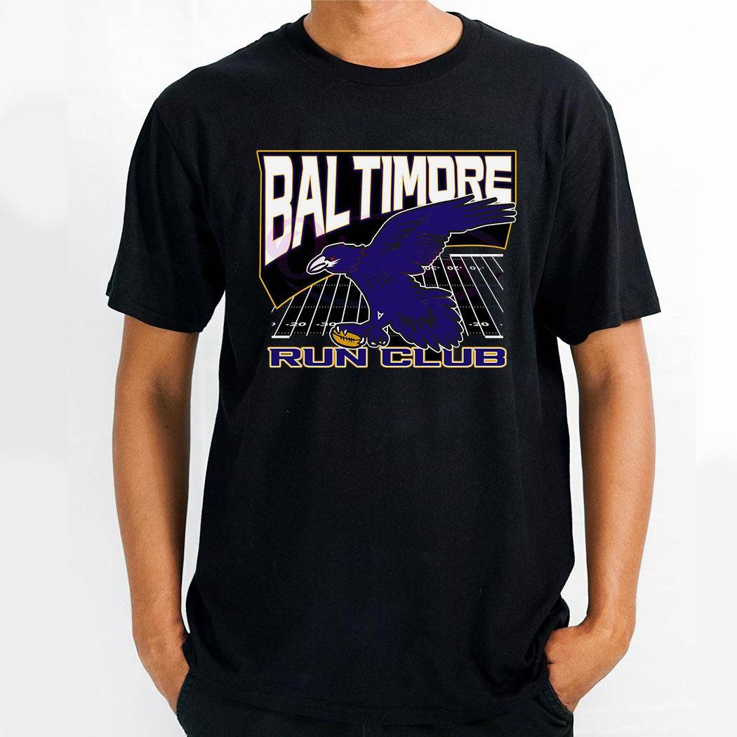 Vintage Baltimore Ravens Football Run Club Shirt Hoodie