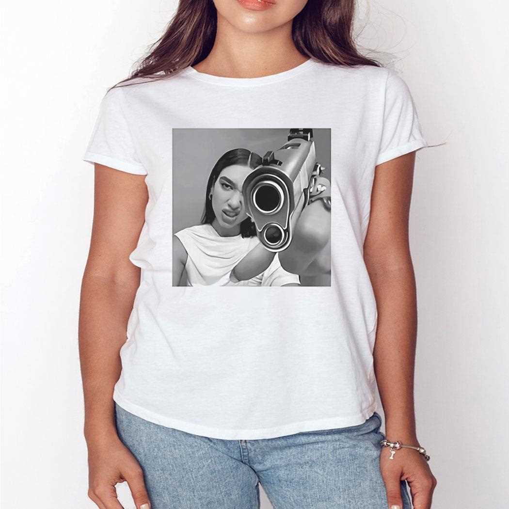 Dua Lipa With Gun Shirt