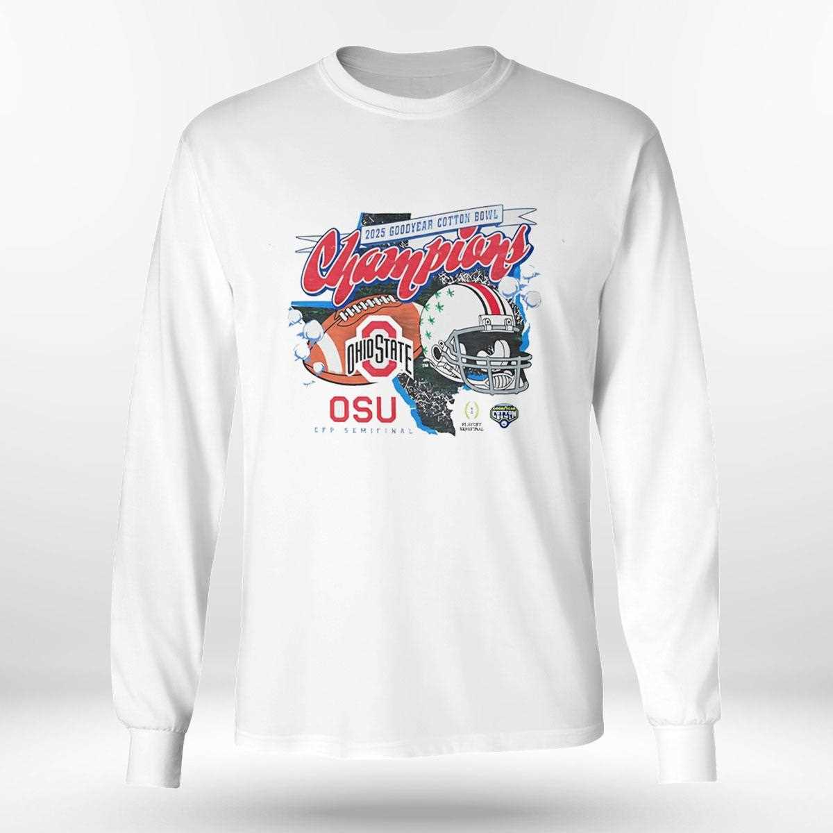 Ohio State Football Goodyear Cotton Bowl Champions 2025 Shirt Ohio State Football Goodyear Cotton Bowl Champions 2025 Shirt