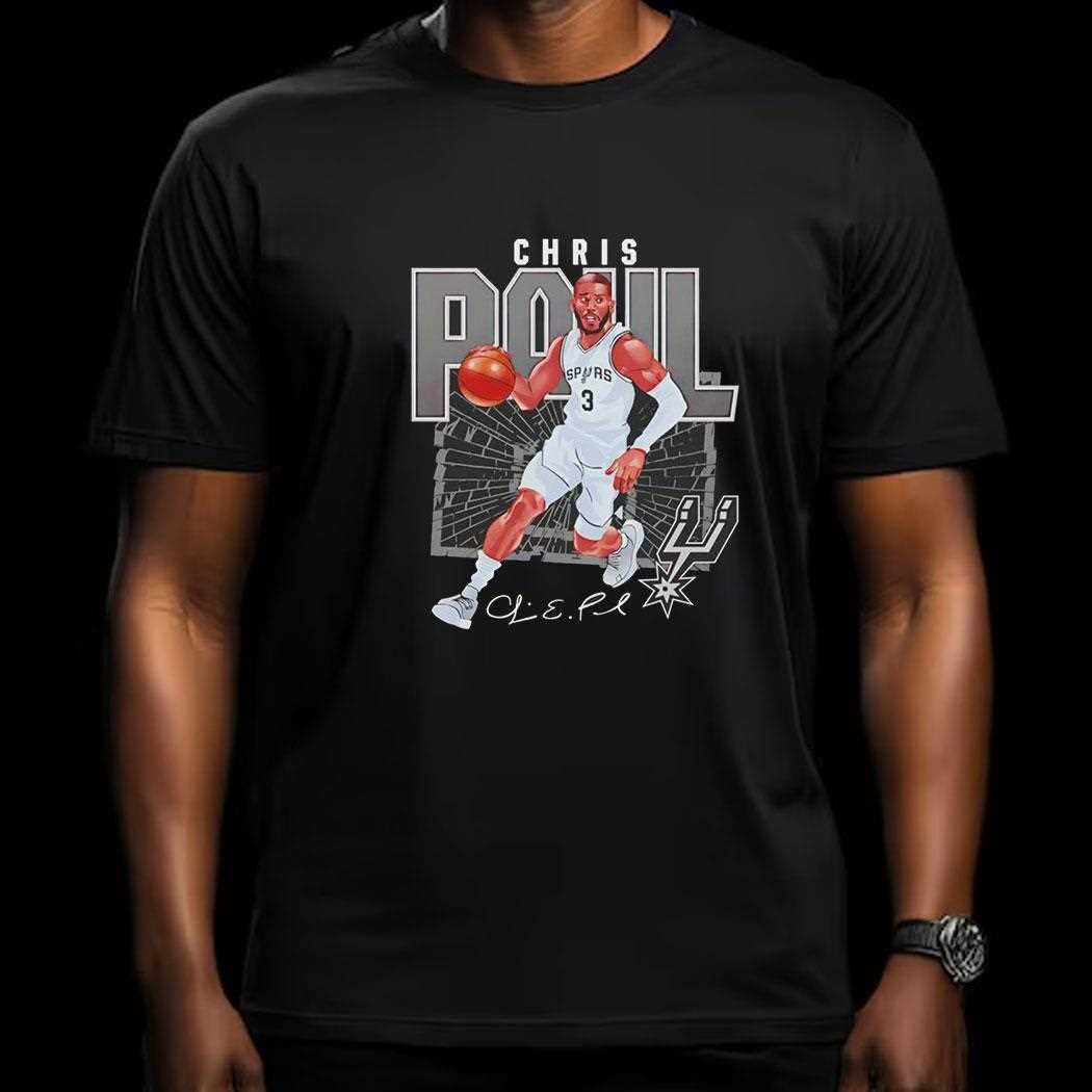 Chris Paul San Antonio Spurs Nba Basketball Shattered Signature Vintage Shirt Chris Paul San Antonio Spurs Nba Basketball Shattered Signature Vintage Shirt