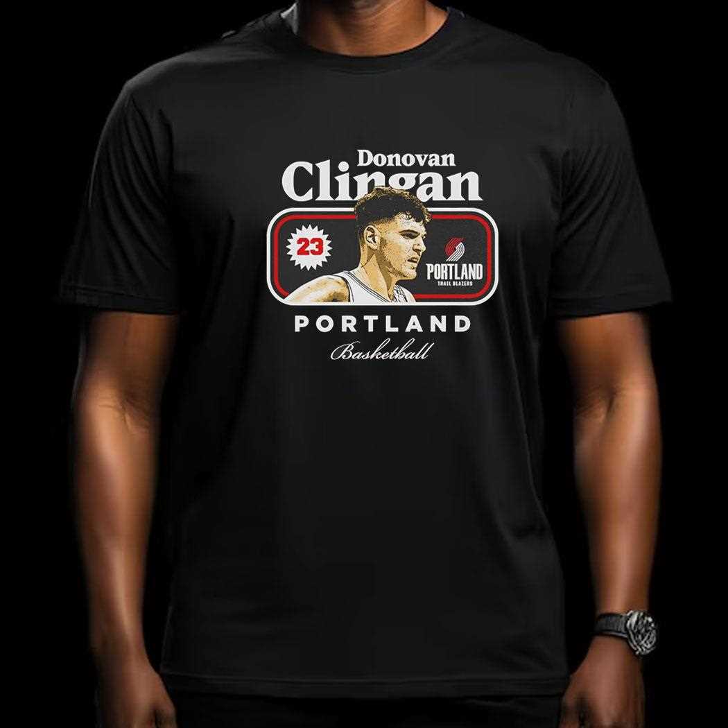Donovan Clingan Portland Trail Blazers Nba Basketball Cover Vintage Shirt Donovan Clingan Portland Trail Blazers Nba Basketball Cover Vintage Shirt