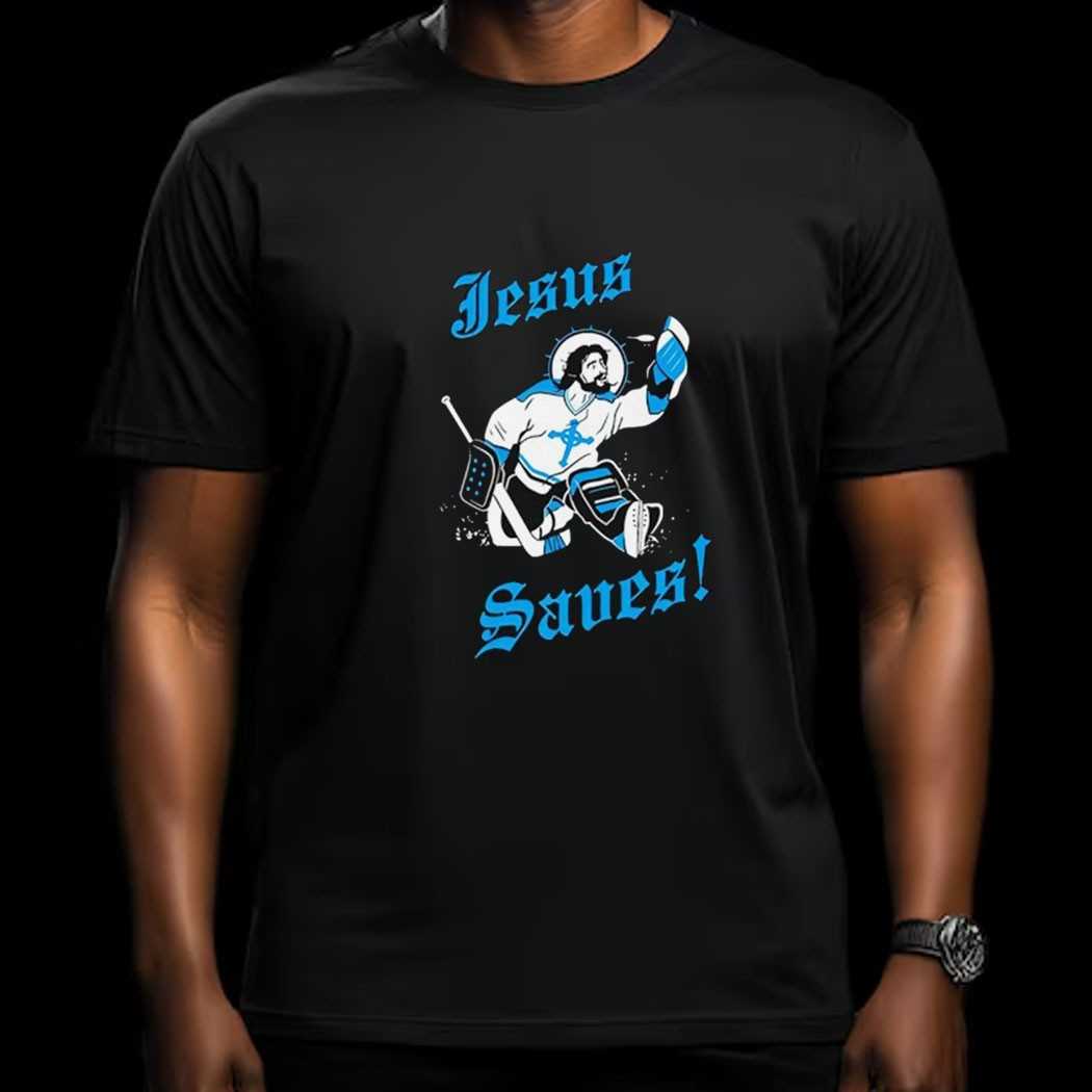 Jesus Plays Hockey Jesus Saves Christian Shirt Jesus Plays Hockey Jesus Saves Christian Shirt