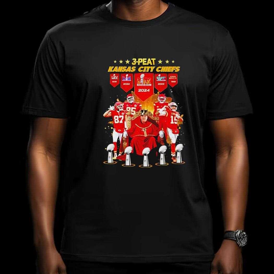 Kansas City Chiefs 3 Peat Super Bowl Lix Champions 2024 Shirt Kansas City Chiefs 3 Peat Super Bowl Lix Champions 2024 Shirt