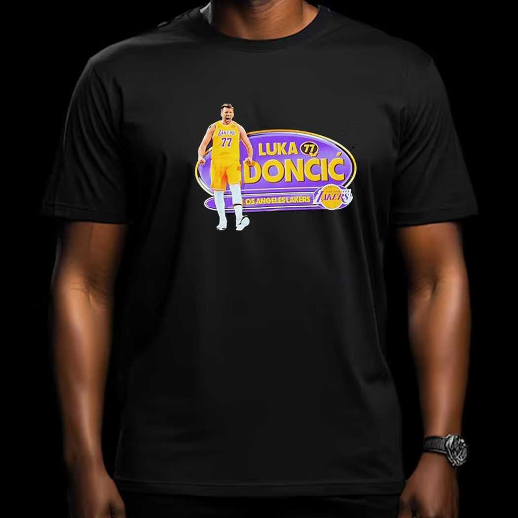 Luka Doncic 77 Los Angeles Lakers Basketball Logo Shirt Luka Doncic 77 Los Angeles Lakers Basketball Logo Shirt