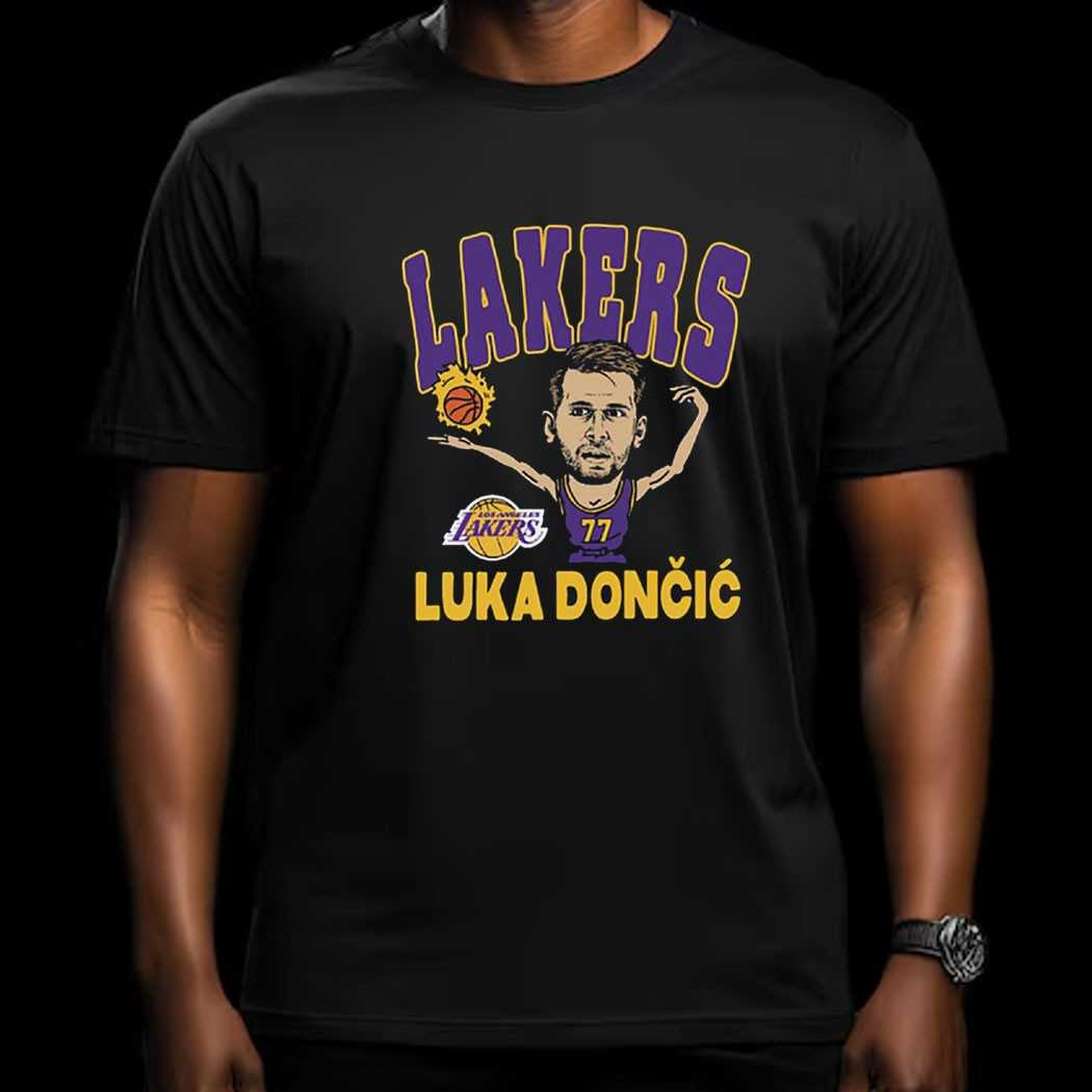 Luka Doncic Los Angeles Lakers Homage Player Graphicshirt Luka Doncic Los Angeles Lakers Homage Player Graphicshirt