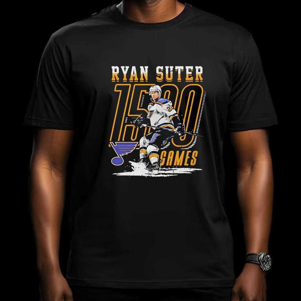 Ryan Suter St Louis Blues Hockey 1500th Game Shirt Ryan Suter St Louis Blues Hockey 1500th Game Shirt