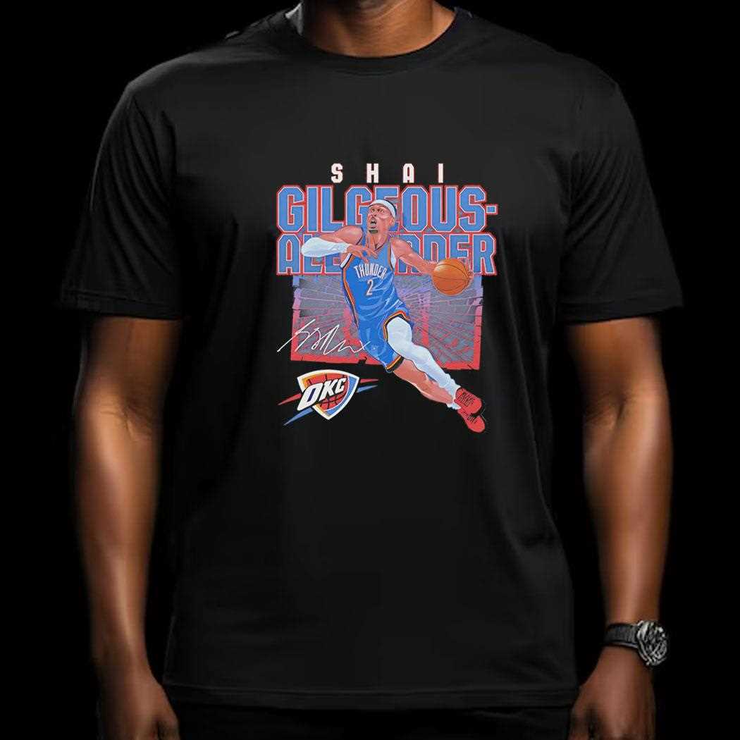 Shai Gilgeous Alexander Oklahoma City Thunder Nba Basketball Shattered Signature Vintage Shirt Shai Gilgeous Alexander Oklahoma City Thunder Nba Basketball Shattered Signature Vintage Shirt