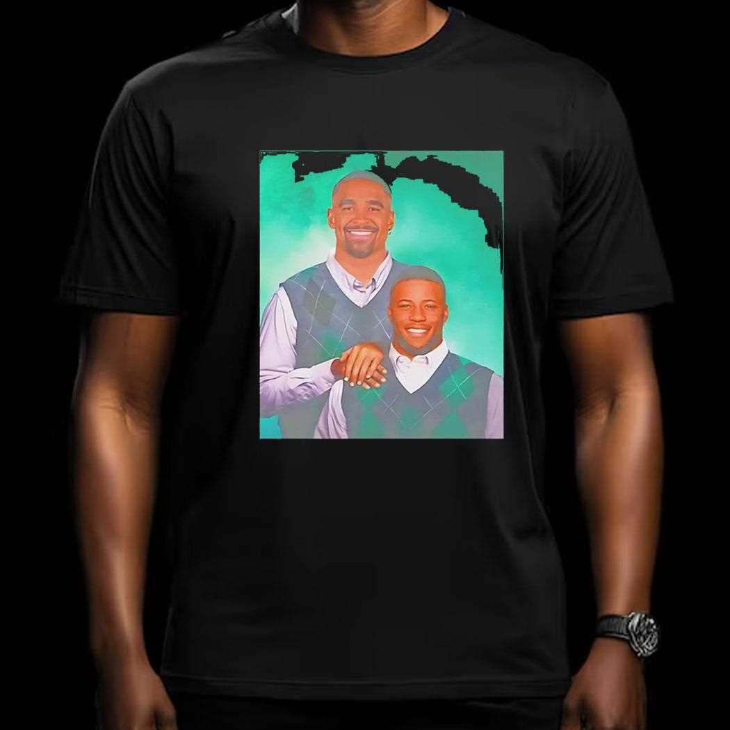 Step Brothers Saquon Barkley And Jalen Hurts Philadelphia Eagles Vintage Shirt Step Brothers Saquon Barkley And Jalen Hurts Philadelphia Eagles Vintage Shirt
