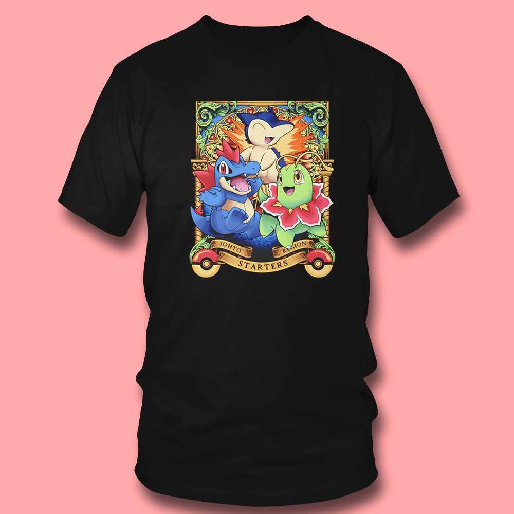 Johto Region Starters Chikorita Cyndaquil And Totodile Shirt