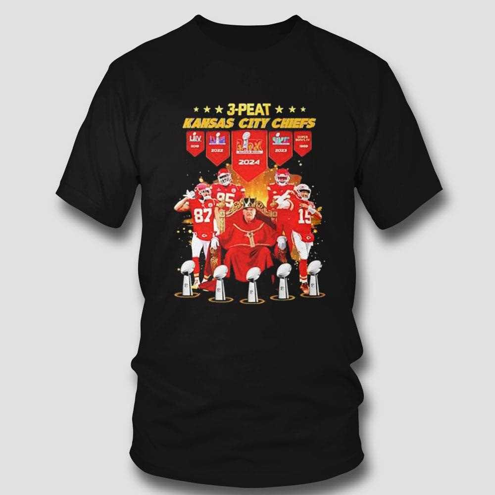 Kansas City Chiefs 3 Peat Super Bowl Lix Champions 2024 Shirt Kansas City Chiefs 3 Peat Super Bowl Lix Champions 2024 Shirt