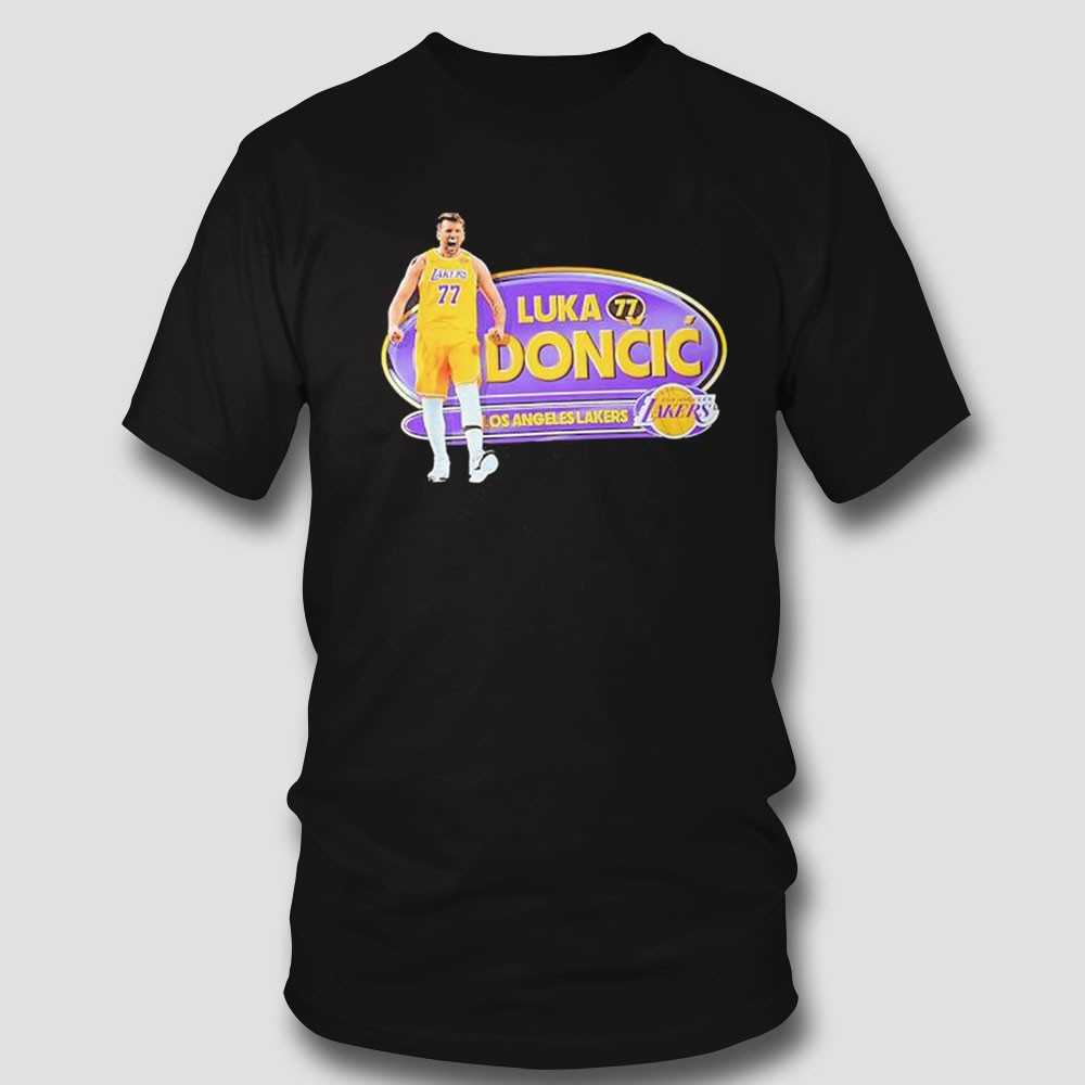 Luka Doncic 77 Los Angeles Lakers Basketball Logo Shirt Luka Doncic 77 Los Angeles Lakers Basketball Logo Shirt