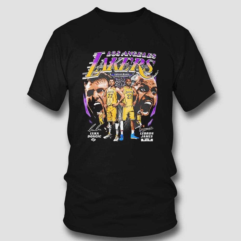 Luka Doncic And Lebron James Los Angeles Lakers Nba Basketball Graphic Shirt Luka Doncic And Lebron James Los Angeles Lakers Nba Basketball Graphic Shirt