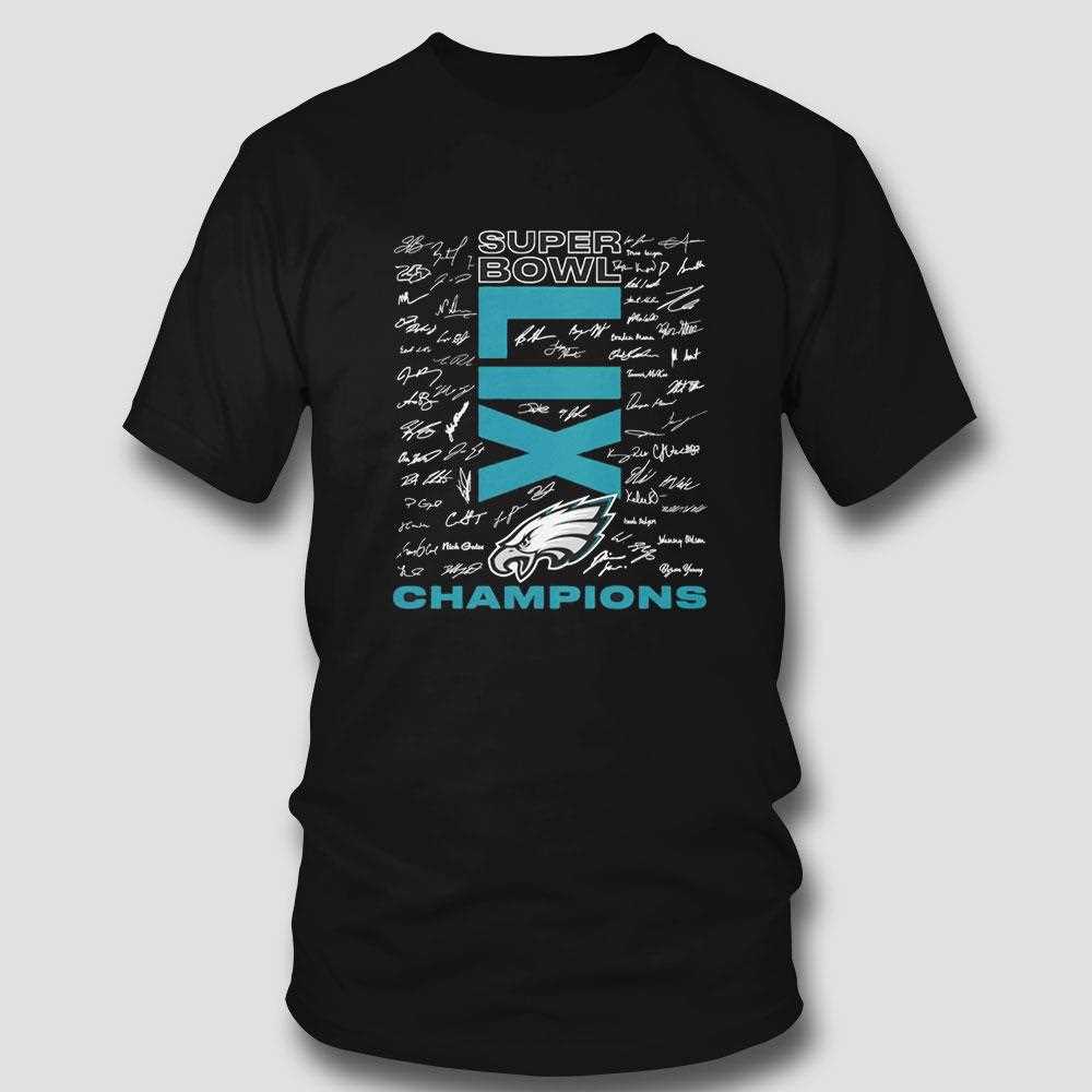 Philadelphia Eagles Super Bowl Lix Champions Roster Signing Shirt Philadelphia Eagles Super Bowl Lix Champions Roster Signing Shirt