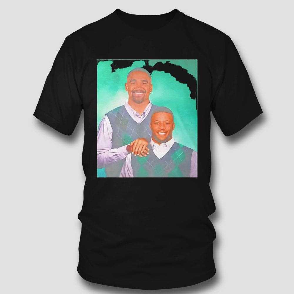 Step Brothers Saquon Barkley And Jalen Hurts Philadelphia Eagles Vintage Shirt Step Brothers Saquon Barkley And Jalen Hurts Philadelphia Eagles Vintage Shirt