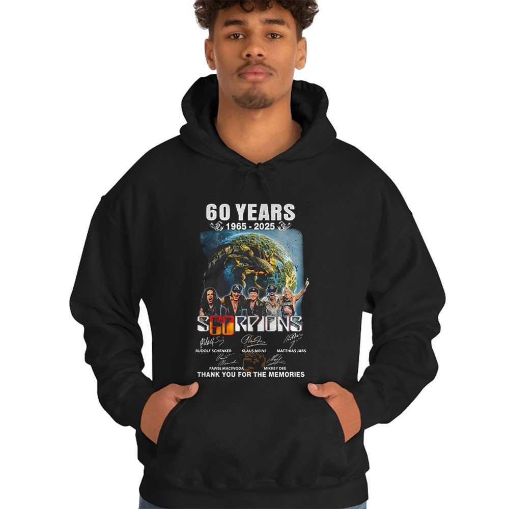 Scorpions 60th Anniversary 1965 2025 Thank You For The Memories Shirt Scorpions 60th Anniversary 1965 2025 Thank You For The Memories Shirt