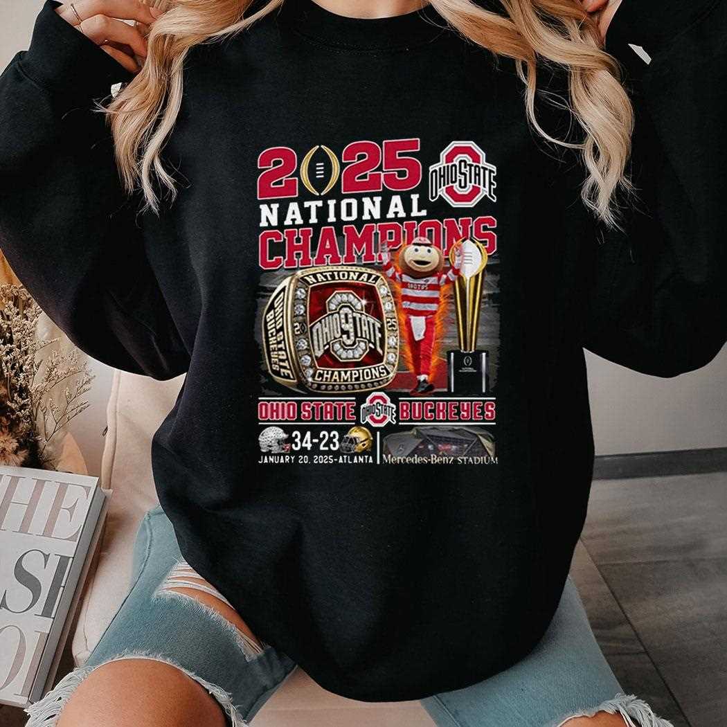 2025 National Champions Ohio State Two Sided Shirt