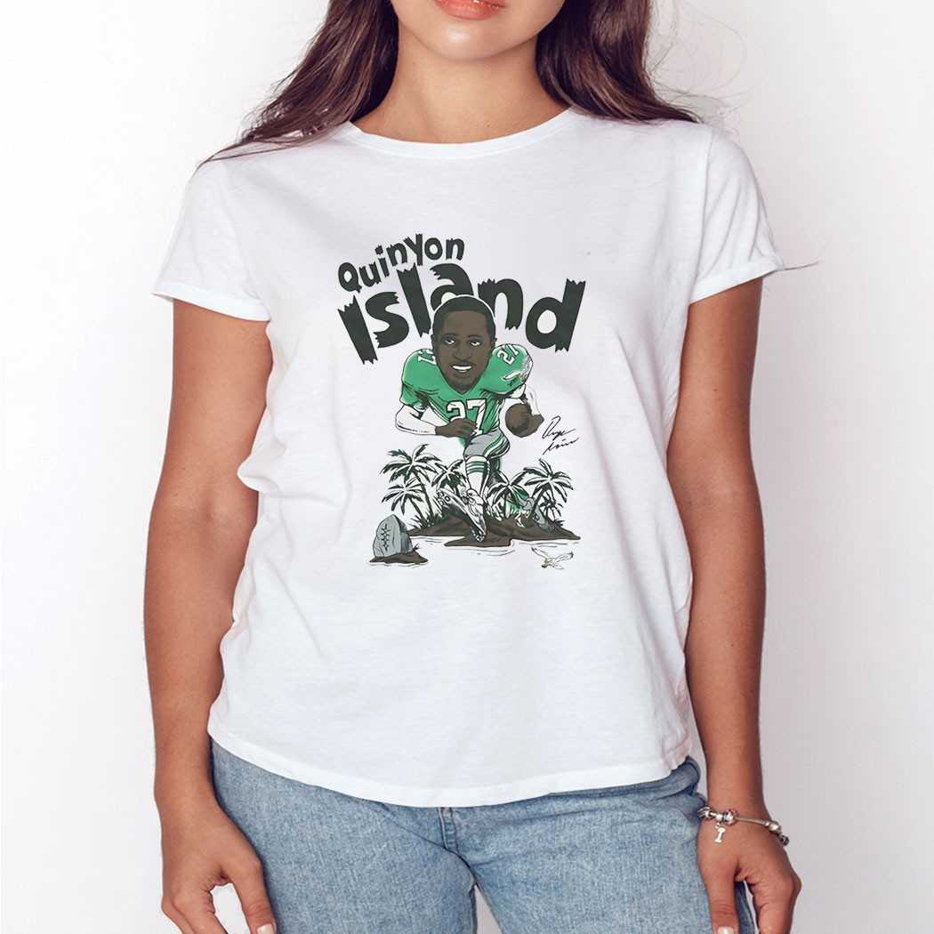 Philadelphia Eagles Quinyon Mitchell Island Signature Vintage Shirt Philadelphia Eagles Quinyon Mitchell Island Signature Vintage Shirt