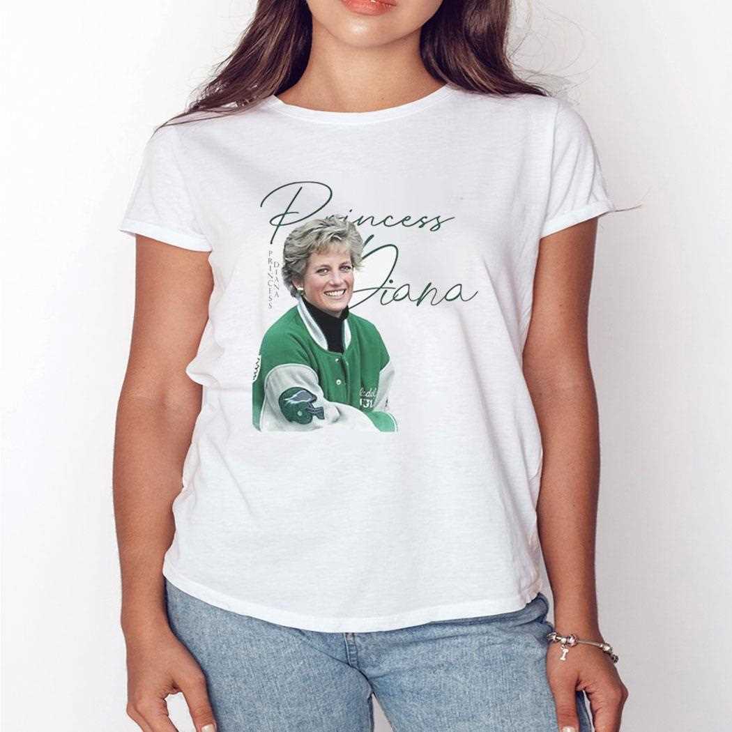 Princess Diana Wearing Philadelphia Eagles Football Jacket Shirt Princess Diana Wearing Philadelphia Eagles Football Jacket Shirt