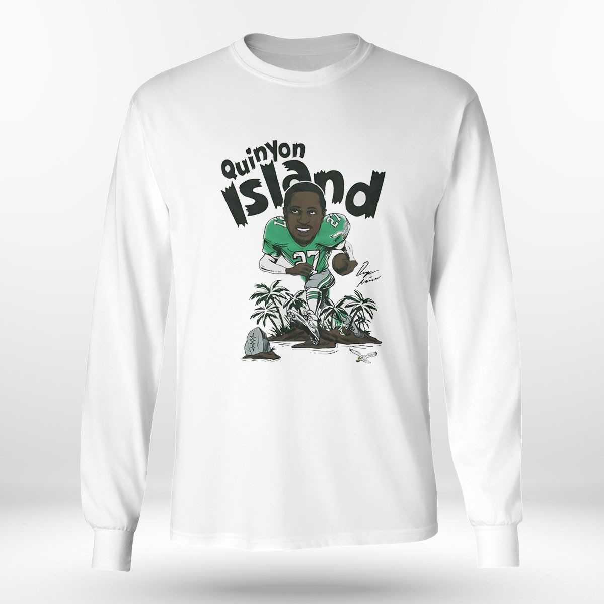 Philadelphia Eagles Quinyon Mitchell Island Signature Vintage Shirt Philadelphia Eagles Quinyon Mitchell Island Signature Vintage Shirt