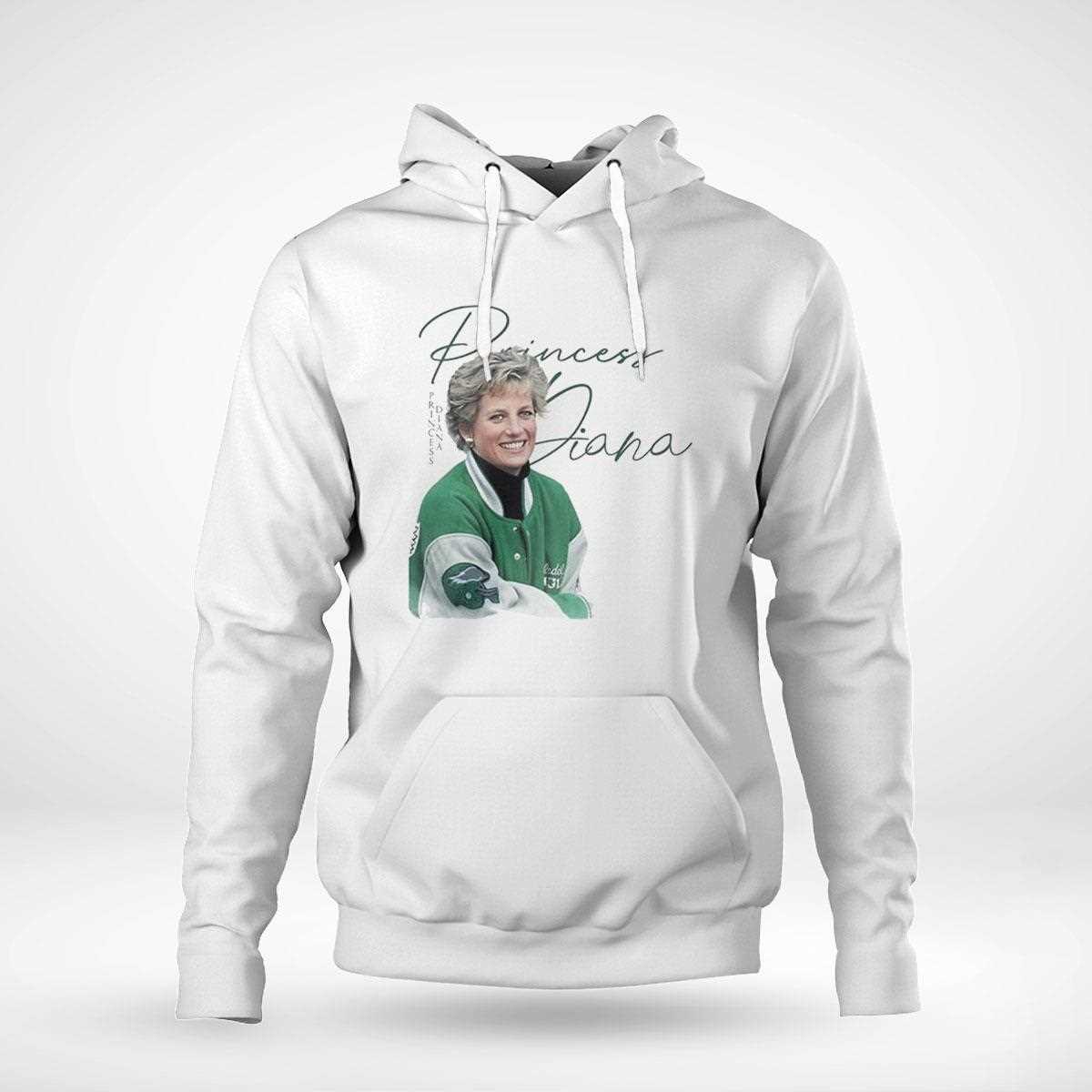 Princess Diana Wearing Philadelphia Eagles Football Jacket Shirt Princess Diana Wearing Philadelphia Eagles Football Jacket Shirt
