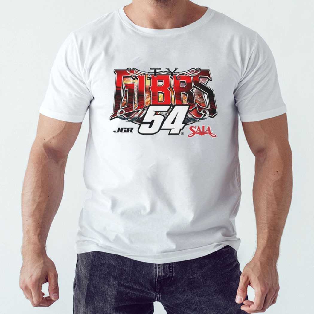Ty Gibbs No54 Toyota Camry Xse Joe Gibbs Racing Team Shirt