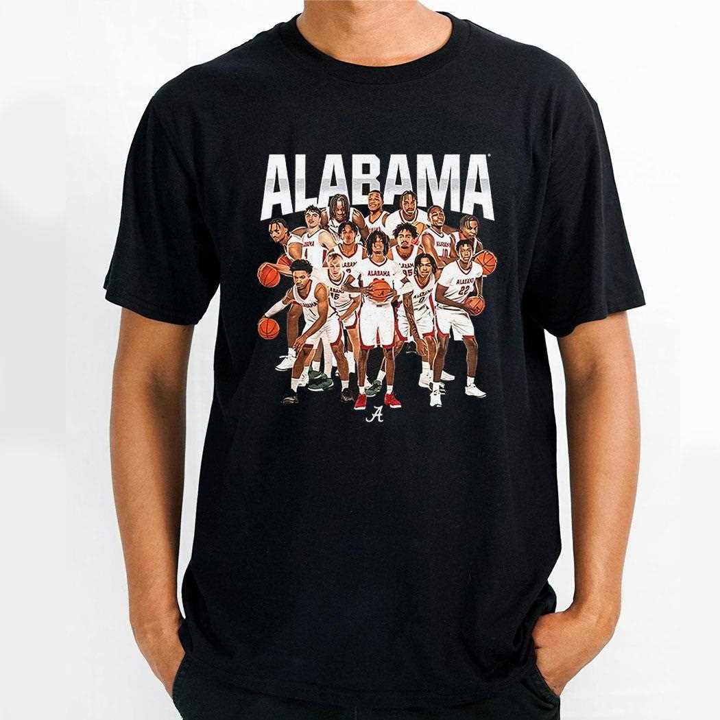 Alabama Crimson Tide Basketball Team Unity Collage Shirt