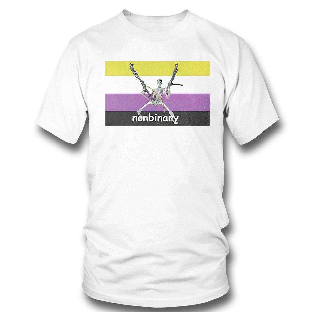Nonbinary Skeleton Warrior Flag Shirt