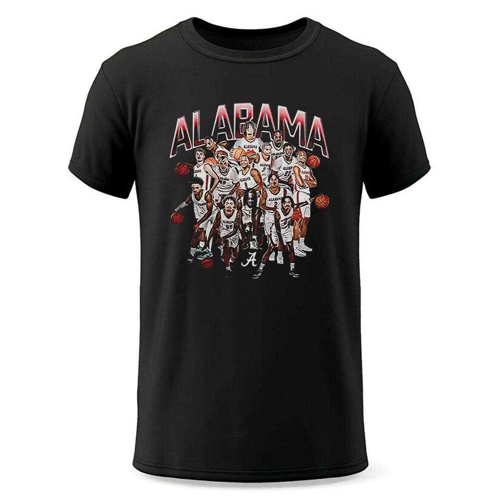 Alabama Crimson Tide Basketball Team Collage Shirt Alabama Crimson Tide Basketball Team Collage Shirt