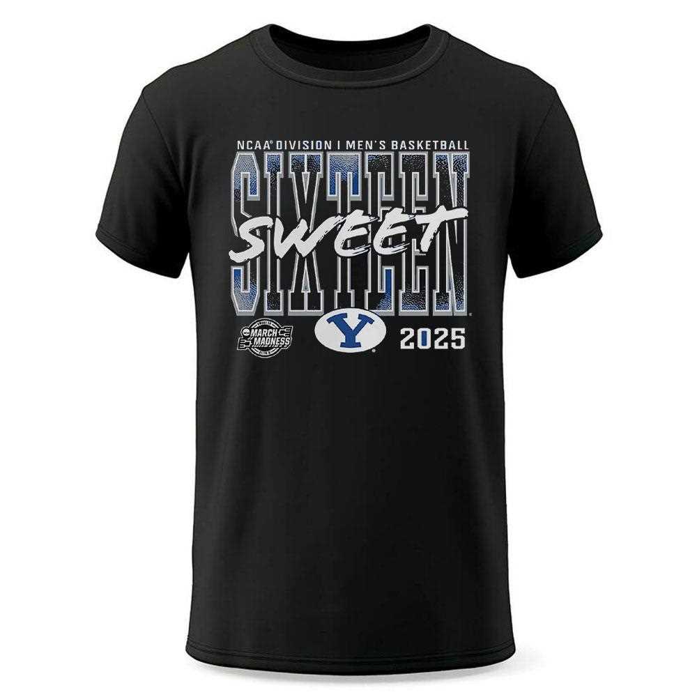 Byu Cougars 2025 Ncaa Mens Basketball Tournament March Madness Sweet 16 Shirt Byu Cougars 2025 Ncaa Mens Basketball Tournament March Madness Sweet 16 Shirt