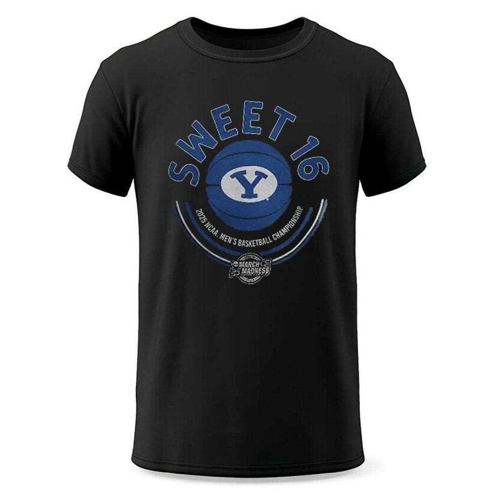 Byu Cougars Basketball 2025 March Madness Sweet Sixteen Shirt Byu Cougars Basketball 2025 March Madness Sweet Sixteen Shirt