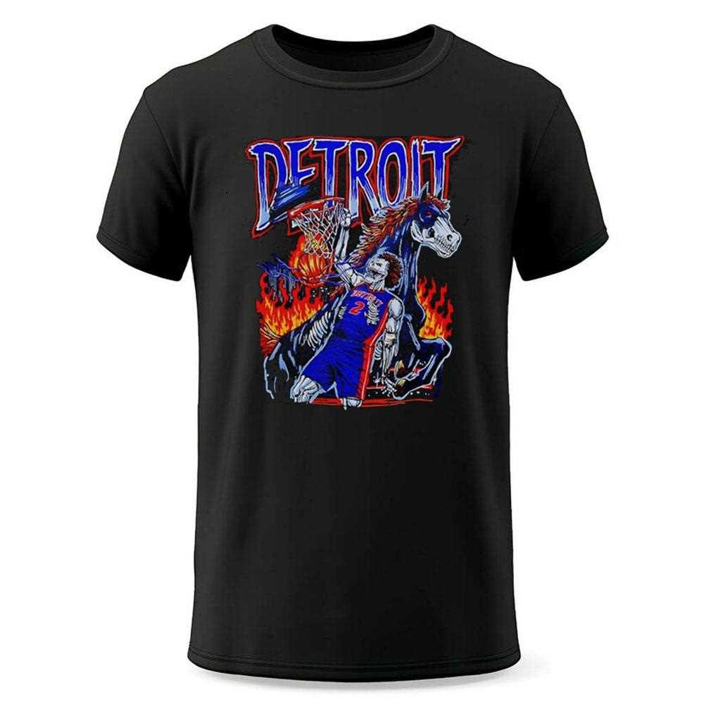 Detroit Pistons Basketball Skeleton Fire Shirt Detroit Pistons Basketball Skeleton Fire Shirt