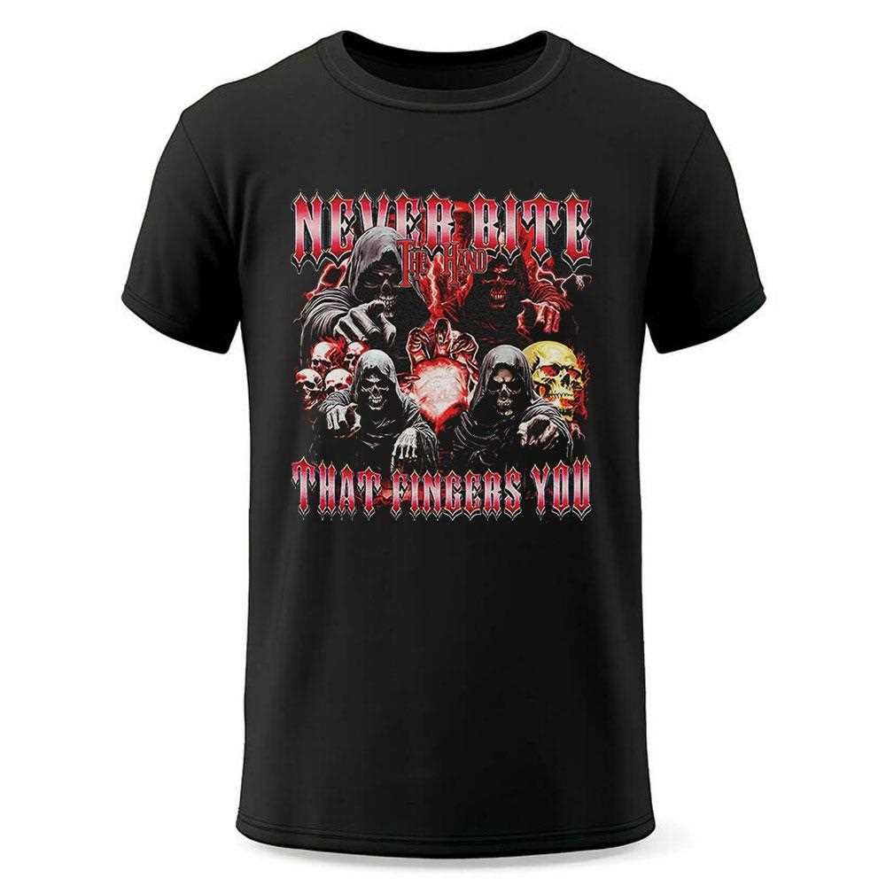 Grim Reaper Never Bite The Hand That Fingers You Shirt Grim Reaper Never Bite The Hand That Fingers You Shirt