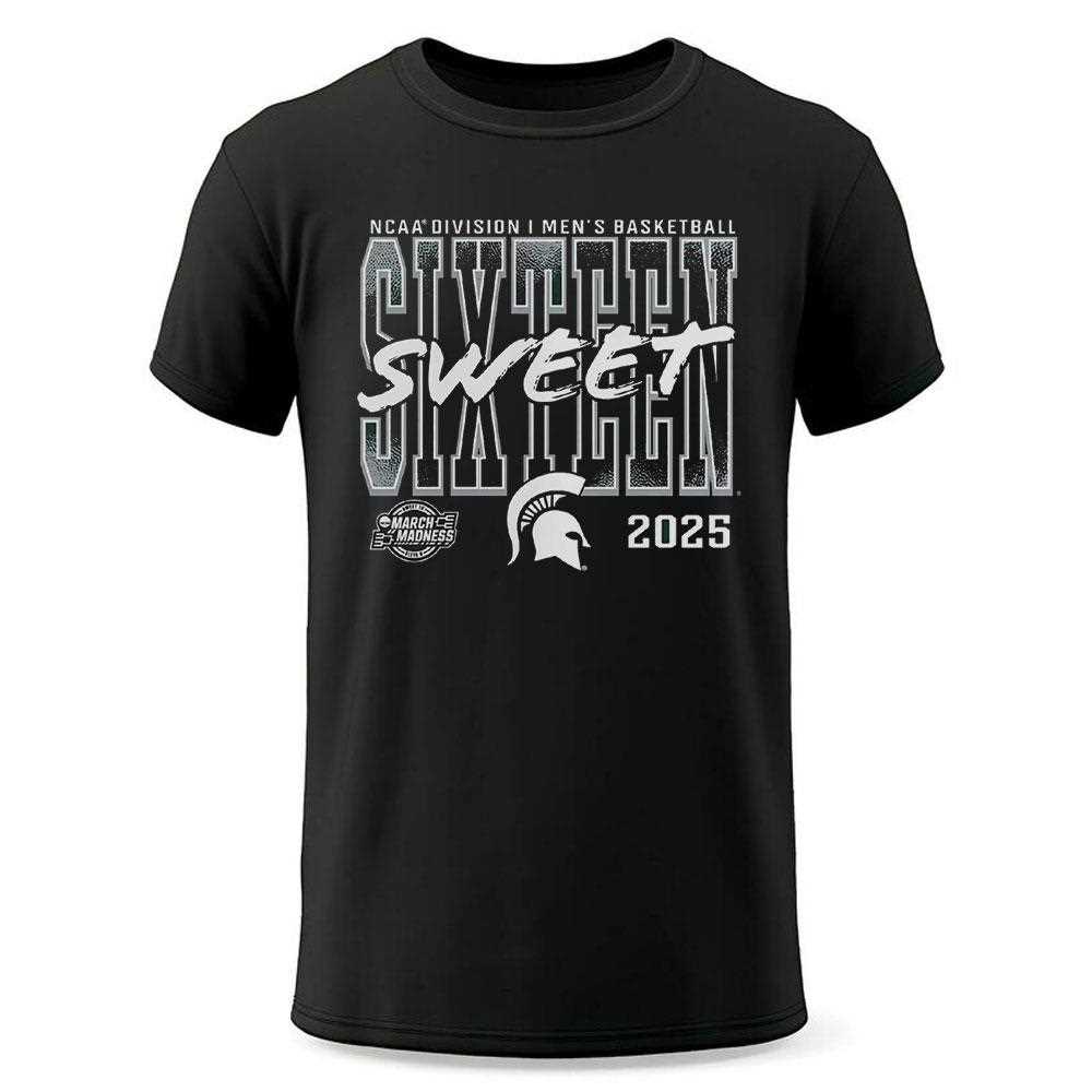 Michigan State Spartans 2025 Ncaa Mens Basketball Tournament March Madness Sweet 16 Shirt Michigan State Spartans 2025 Ncaa Mens Basketball Tournament March Madness Sweet 16 Shirt
