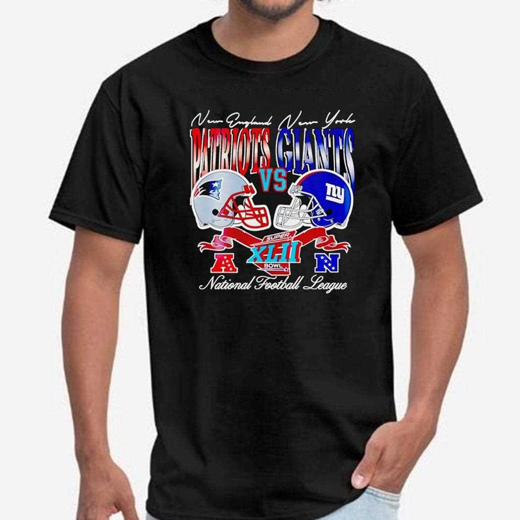 New England Patriots X New York Giants Super Bowl National Football League Shirt