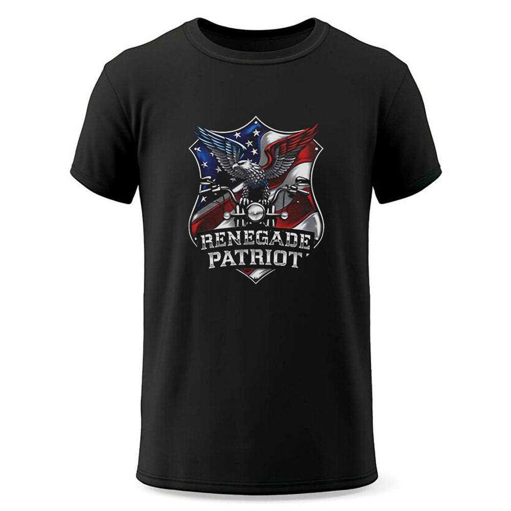 Renegade Patriot Eagle On A Motorcycle Logo Shirt Renegade Patriot Eagle On A Motorcycle Logo Shirt