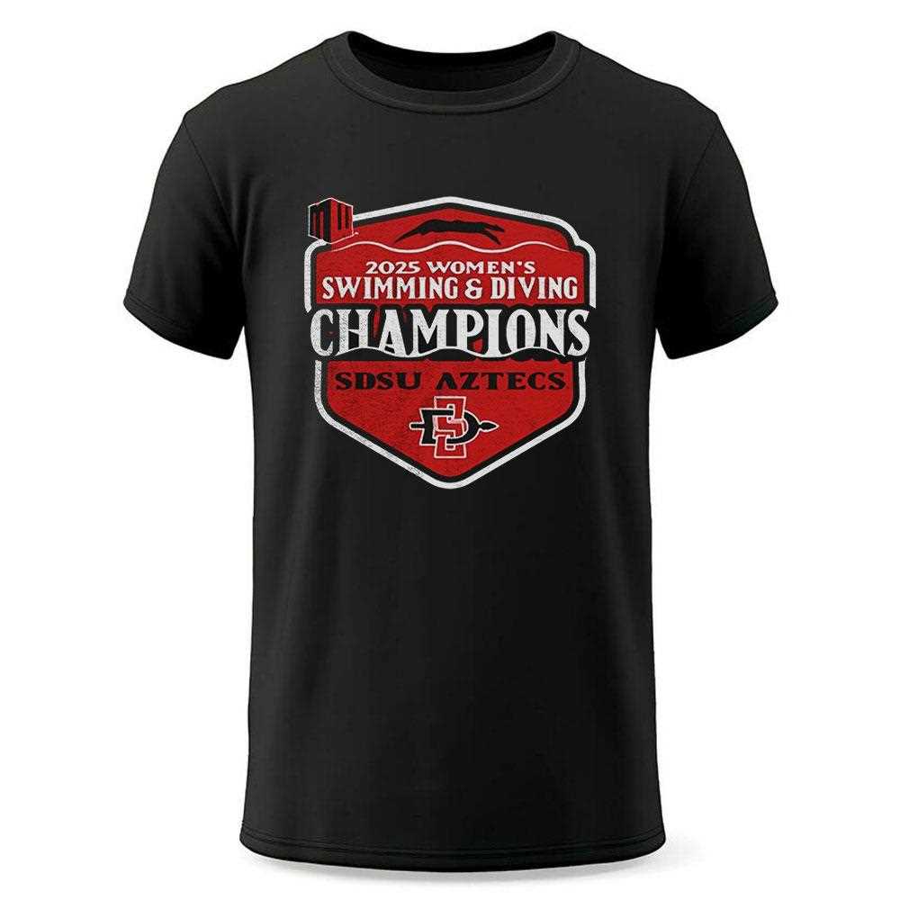 San Diego State Aztecs 2025 Womens Swimming And Diving Champions Shirt San Diego State Aztecs 2025 Womens Swimming And Diving Champions Shirt