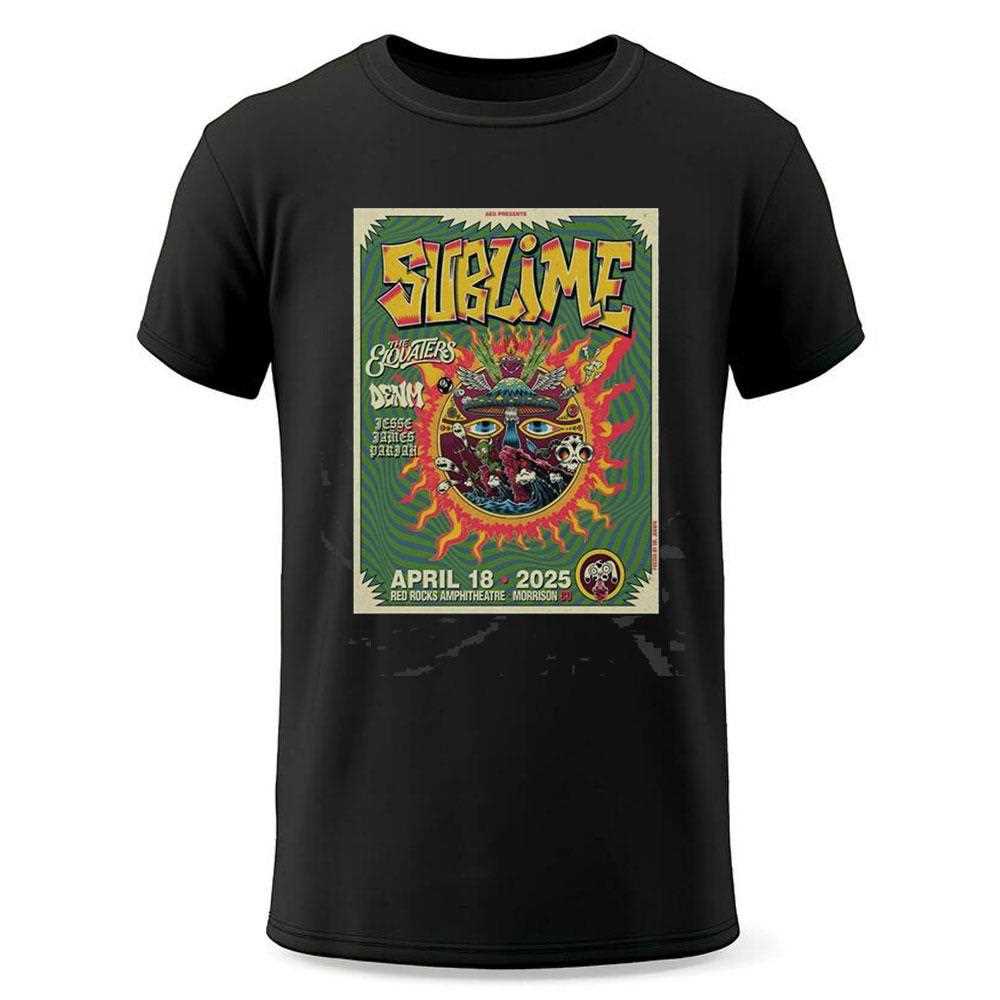 Sublime At Red Rocks Amphitheatre In Morrison Co On 04 18 2025 Tour Poster Shirt Sublime At Red Rocks Amphitheatre In Morrison Co On 04 18 2025 Tour Poster Shirt